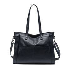 Genuine Leather Women Trendy Hobo Bag Shoulder Handbag Black