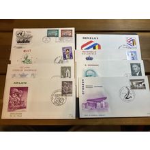 ICOLLECTZONE Belgium FDC Lot of eight (A400-BelFDC3)