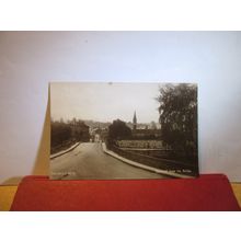 FROM THE BRIDGE, BAKEWELL, Derbyshire used antique postcard RP 1929 pm =