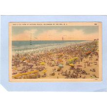 New Jersey Wildwood By The Sea Birds Eye View Of Bathing Beach~739