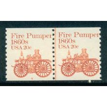 1908 20c Fire Pumper Fine MNH Dry Gum CNP Left 5 W0241