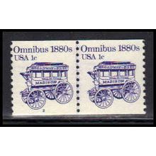 1897 1c Omnibus Fine MNH Dry Gum CNP Left 2 QA0169