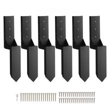 Fence Post Anchor Repair Kit, 6 Pack Inner Diameter 3.5 x3.5 Inches Heavy Du...