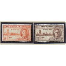 Barbados Stamps Scott #207 To 208, Mint Hinged