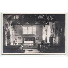 Grasmere Church Interior Cumbria Postcard S1