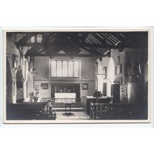 Grasmere Church Interior Cumbria Postcard S1