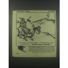 1950 Dutch Mill Cheese Ad - Cartoon by Lichty - It's for you, Big Wind