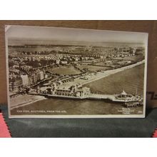 THE PIER from the air, SOUTHSEA, HAMPSHIRE used vintage postcard RP 1948 pm =