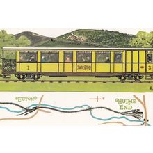Leek & Manifold Valley Light Railway Train at Hulme End Station Postcard