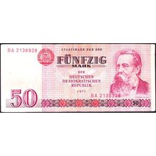 1971 Germany East Banknote 50 Mark
