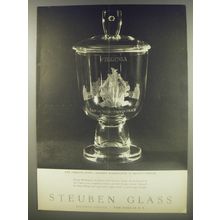 1956 Steuben Glass Ad - Virginia Bowl by Sidney Waugh