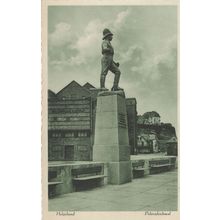 Heligoland Denkmal Statue Germany North Sea Antique Postcard