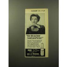 1960 Lea & Perrins Worcestershire Sauce Ad - How did you know I used