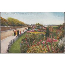 Floral Display, Rotten Row, Southport, Lancashire, 1929 - Valentine's Postcard
