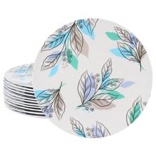 Gibson Home Tropical Sway Vineyard 12 Piece 9 Inch Round Melamine Dessert Pla...