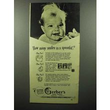 1948 Gerber's Baby Food Ad - Smiles in a Spoonful