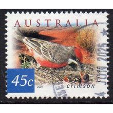Australia 2001 Nature of Australia - Desert Birds - Crimson Chat 50c Sheet Used