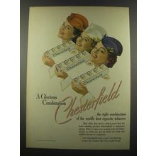 1939 Chesterfield Cigarettes Ad - Glorious Combination