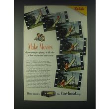 1946 Kodak Cine-Kodak Film Ad - Make Movies of Your Youngster Playing