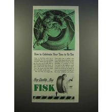 1946 Fisk Tires Ad - Celebrate Your Time to Re-Tire
