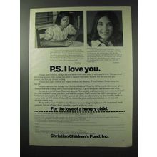 1977 Christian Children's Fund, Inc. Ad - PS I Love You