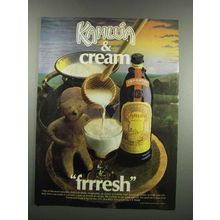 1983 Kahlua Liqueur Ad - Kahlua & Cream Frrresh