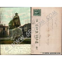 CT New London Postcard John Winthrop Monument Undivided Back ct_box4~1881