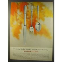 1956 Reed & Barton Autumn Leaves Silverware Advertisement