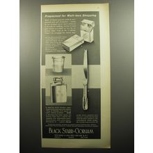 1957 Black Starr & Gorham Ad - Cigarette Boxes; Thimble Jigger; Table Lighter