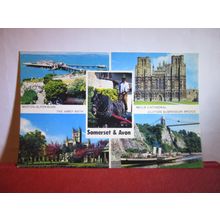 multiview, SOMERSET & AVON county unused postcard by Colourmaster #