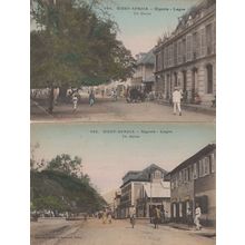 West Africa Nigeria Lagos The Marina Street Antique 2x Postcard s