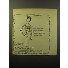 1960 Doop's and Montaldo's Dress by Rembrandt Advertisement - Irish Linen