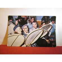 ESKIMO DRUM DANCE, INUVIK, NORTHWEST TERRITORY, CANADA unused vintage postcard =