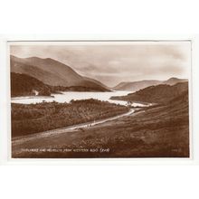 Thirlmere & Helvellyn from Western Road Postcard RP Lake District Cumbria