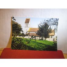 St. PETER'S CHURCH, OVER WALLOP, Hampshire. used postcard 2000 pm =