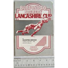 1985 programme Warrington v. Blackpool Borough, Lancashire Cup