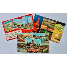 Postcard Skegness multiview. Yachting Pool, Compass Gardens, Bathing Pool