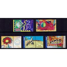 AUSTRALIA 2001 COLOUR MY DAY SET OF 5 WITH TABS MNH - L26