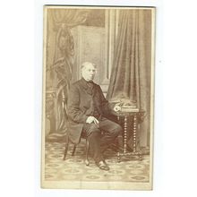Victorian cdv photo elderly man seated Newcastle on Tyne photographer
