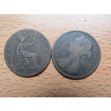 GB 1891 Victoria 1/2d Half Penny Coin