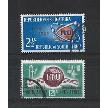 SouthAfrica.ITU Centenary set of 2.Fine Used.Aug25b