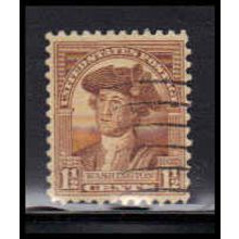 Used 706 1 1/2c George Washington Barely Clears K1378