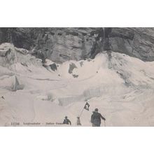 Switzerland Swiss Jungfraubahn Station Iesmeer Mountain Climb Climbers Postcard