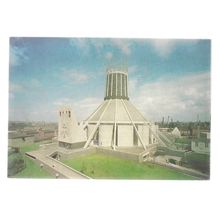 METROPOLITAN CATHEDRAL OF CHRIST THE KING, LIVERPOOL. vintage unused postcard A=