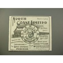 1900 Northern Pacific Railroad North Coast Limited Ad