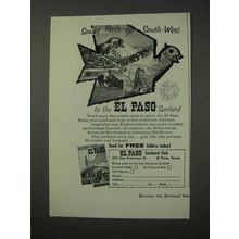 1958 El Paso Texas Ad - Smart Birds Go South-West