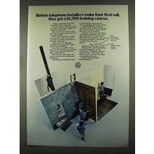 1972 Bell Telephone Ad - Installers Make First Call