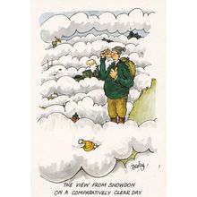 Snowdon Weather On A Beautiful Clear Day Scottish Comic Humour Postcard