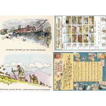 Scottish Highlands Waterways Moors 4x Comic Humour Scotland Postcard s