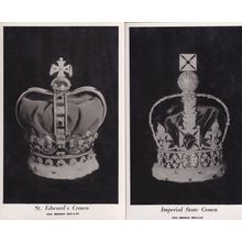 St Edwards Imperial State Crown Old Real Photo Postcard